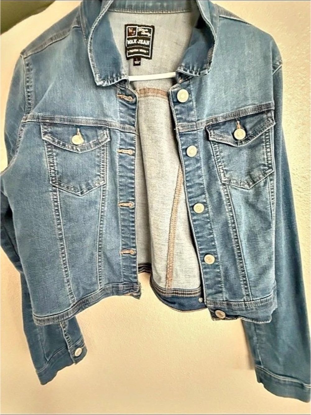 Wax Jean Premium Denim Jacket Denim Jacket in Blue Like New